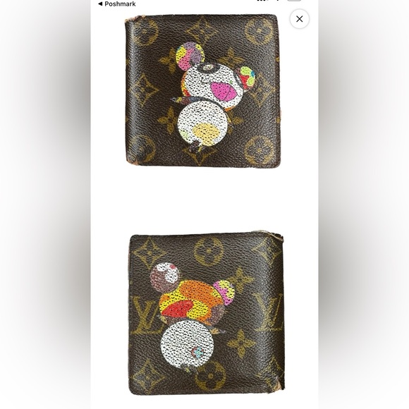 Louis Vuitton x Takashi Murakami Monogram Canvas Panda Marco Wallet - Picture 4 of 14